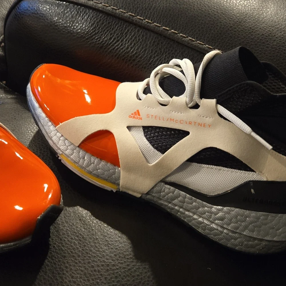 Adidas by Stella McCartney Orange and Black Sneakers - Picture 3 of 4
